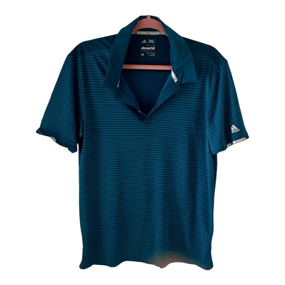 Adidas  Climachill Mens Golf Polo Shirt Short Green Size M